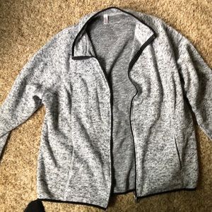 Plus size zip up sweatshirt